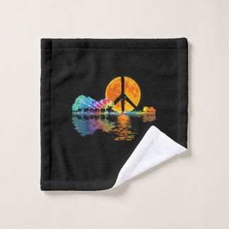 Gitarrist Guitar Lake Shadow Peace Liebe Guitar Waschlappen