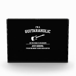 Gitarrist Ich bin Guitaraholic Geburtstag Fotoblock
