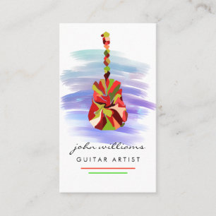 Gitarrist Instrument Music Teacher DJ Event Manage Visitenkarte