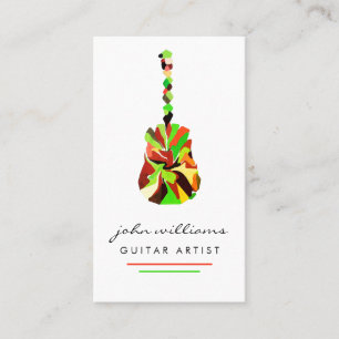 Gitarrist Instrument Music Teacher DJ Event Manage Visitenkarte