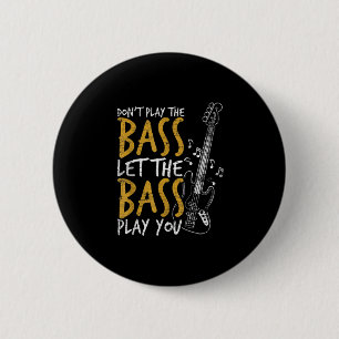 Gitarrist Ließ die Bass Gitarre Geburtstag Button