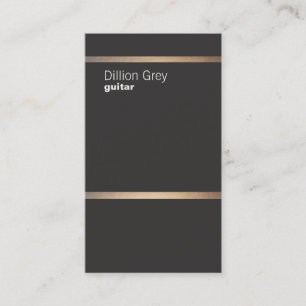 Gitarrist Minimalistisch Black Business Card Visitenkarte