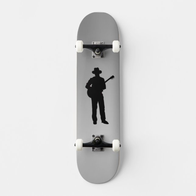 Gitarrist mit Hat Personal Skateboard (Vorderseite)