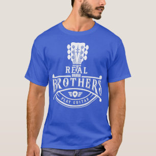 GItarrist Musician Real Brothers spielen Gitarre N T-Shirt
