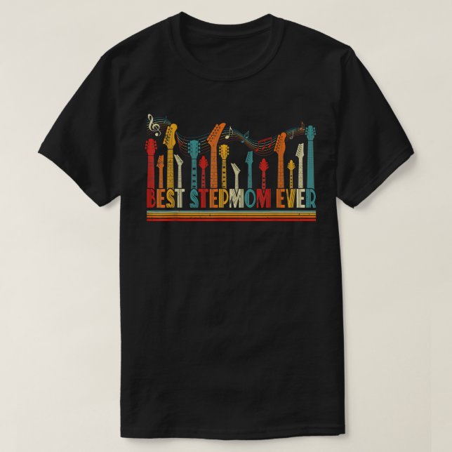 Gitarrist Mutter Beste Stepmutter je Gitarrenmutte T-Shirt (Design vorne)
