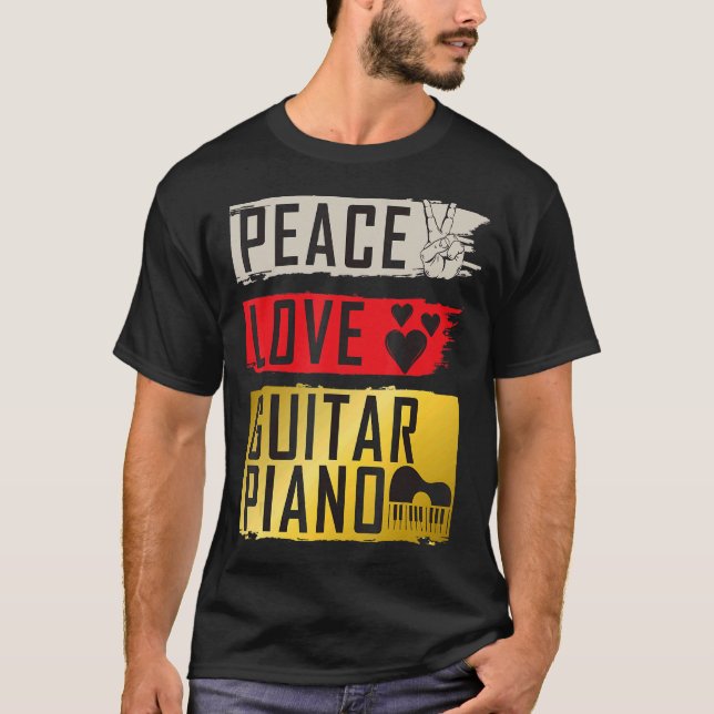Gitarrist Piano Musikinstrument Harpejji Guitar Pi T-Shirt (Vorderseite)