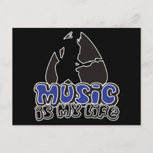 Gitarrist Plectrum - Musik ist mein Leben Postkarte