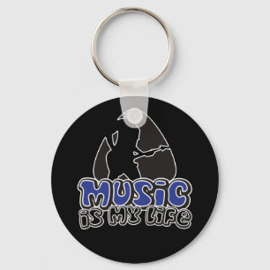 Gitarrist Plectrum - Musik ist mein Leben Schlüsselanhänger