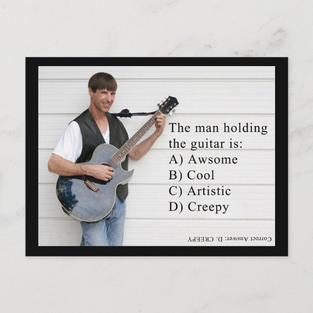 Gitarrist Postkarte (Vorderseite)