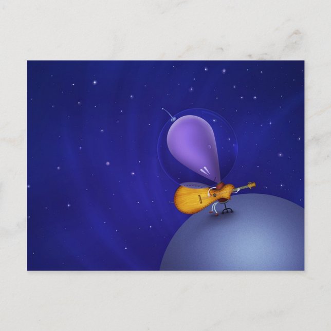 Gitarrist Postkarte (Vorderseite)