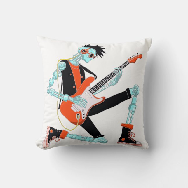 Gitarrist Robot Kissen (Vorderseite)