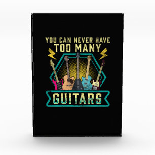 Gitarrist Sie können nie zu viele Gitarren Xmas ha Fotoblock
