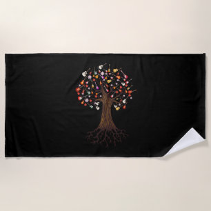 Gitarrist Tree Guitar Birthday Strandtuch