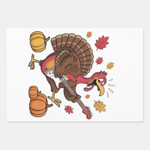 Gitarrist Turkey Electric Gitarre Konzertmusik Geschenkpapier Set