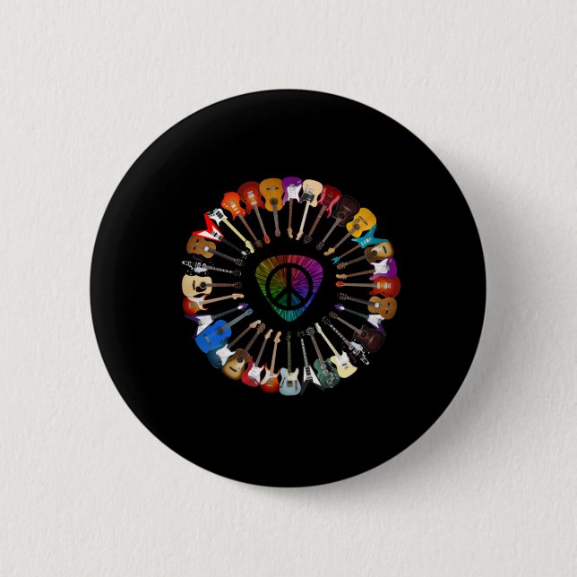 Gitarrist Variety Geburtstag Button (Vorderseite)