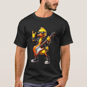 Gitarrist Yellow Duck E-Gitarre Konzert Musik T-Shirt