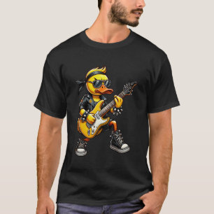 Gitarrist Yellow Duck E-Gitarre Konzert Musik T-Shirt