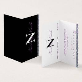 Gitter Contrast Monogram Nail/Beauty Loyalty Visitenkarten