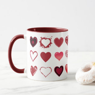 Gitter der Herz-Tasse Tasse