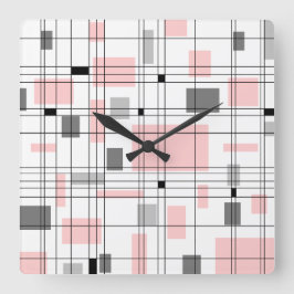 Gitter des Mittelzentrums Quadratische Wanduhr