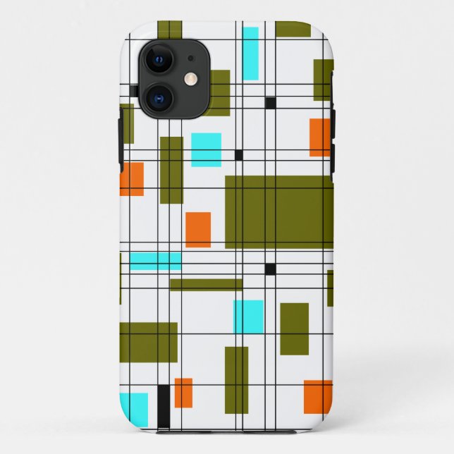 Gitter des mittleren Jahrhunderts Case-Mate iPhone Hülle (Rückseite)