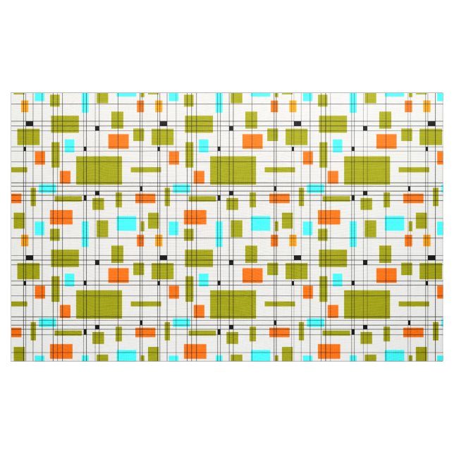 Gitter des mittleren Jahrhunderts Stoff (Yard (91,4 cm))