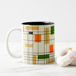 Gitter des mittleren Jahrhunderts Zweifarbige Tasse
