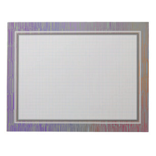 Gitter gezeichneter silberner Notizblock 8.5x11