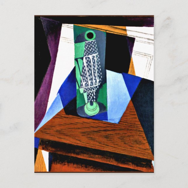 Gitter - Glas auf einem Tisch Postkarte (Vorderseite)