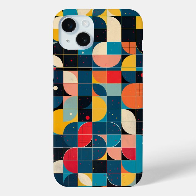 Gitter mit Kreisvariationen und Punkten Case-Mate iPhone Hülle (Rückseite)