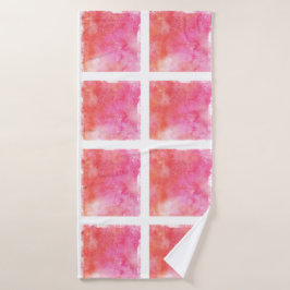 Gitter-und Marmor-Effekt-Rosa und Orange Badehandtuch