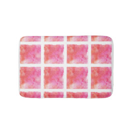 Gitter-und Marmor-Effekt-Rosa und Orange Badematte