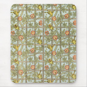 Gitter von William Morris, Vintage-Gartenstoff Mousepad