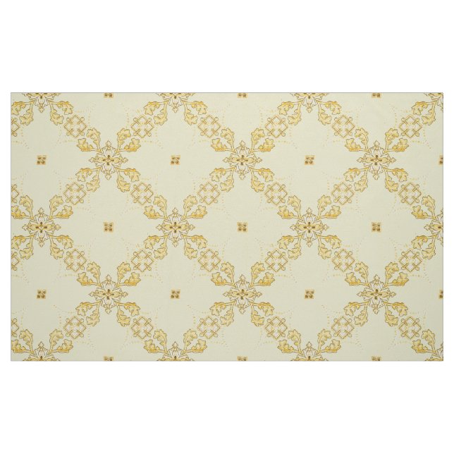 Gitterdesign von geometrischen und blattförmigen M Stoff (Fat Quarter (45,7 x 55,9 cm))