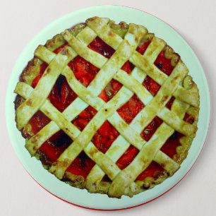 Gitterkruste Erdbeerkuchen-Taste Button