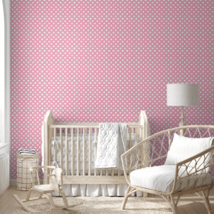 Gittermuster aus rosa und weißem Shabby Chic Tapete