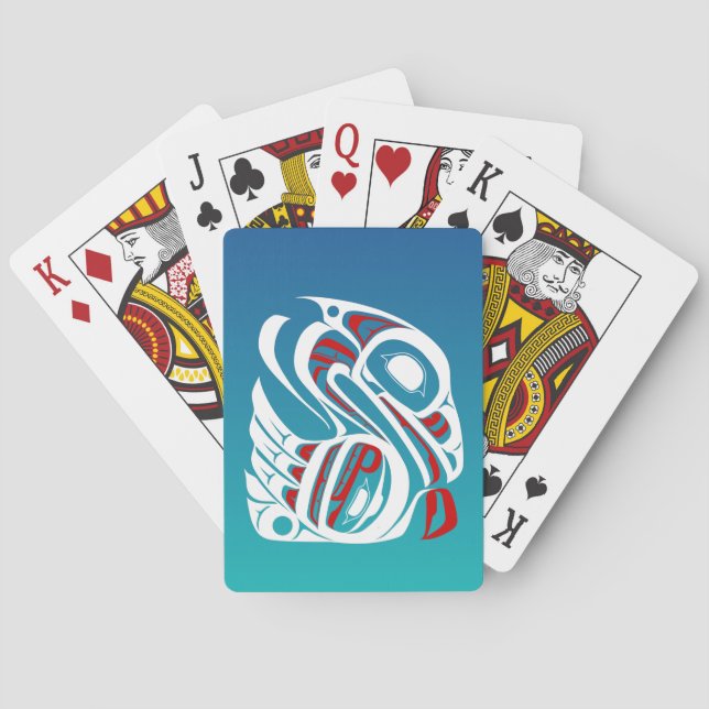 Gitxsan Swan Spielkarten (Rückseite)