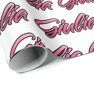 Giulia faded pink personalisiertes Geschenkpapier
