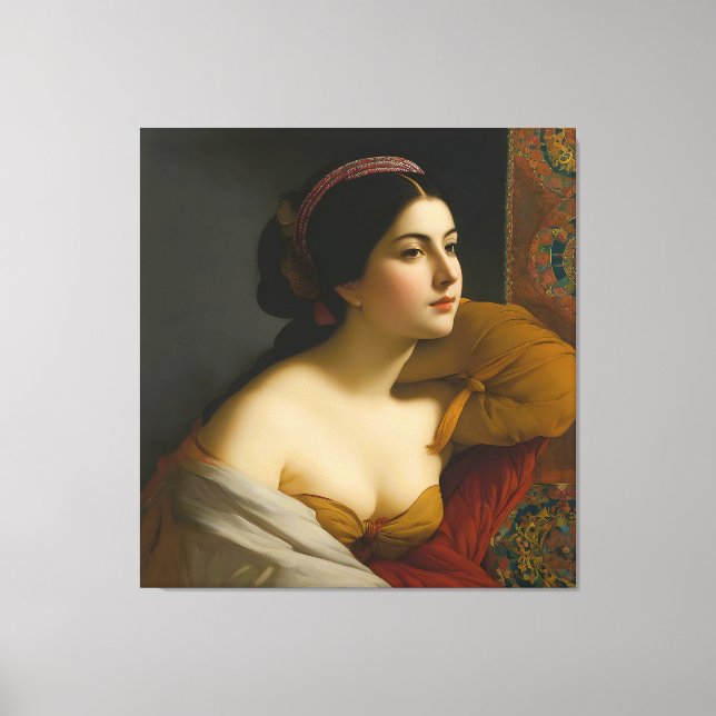 "Giulia Isabella Lombardi" Frauenportrait Leinwanddruck (Vorderseite)