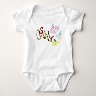Giulia, Name, mit Kätzchen, Baby-Bodysuit Baby Strampler