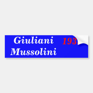 Giuliani Mussolini 1933 Autoaufkleber