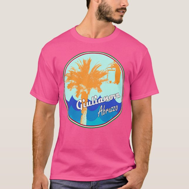 Giulianova Abruzzo Italien mit Wellen T-Shirt (Vorderseite)