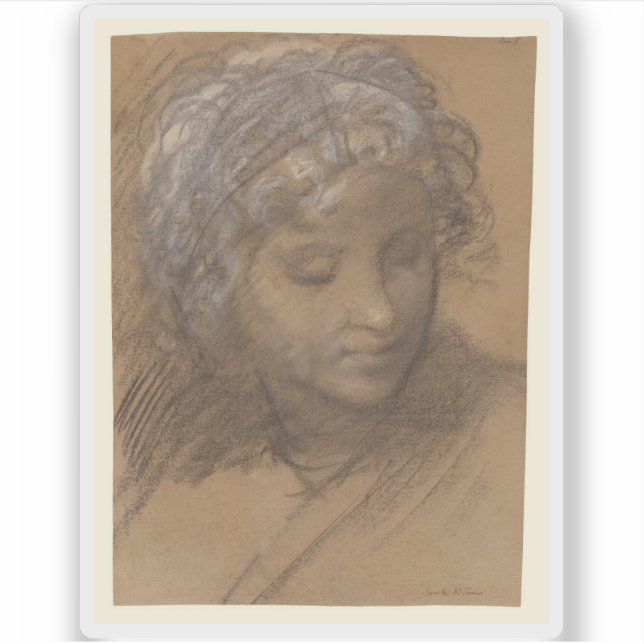 Giulio Cesare Procaccini - Leiter einer weiblichen Aufkleber (Vorderseite)