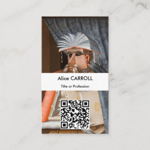 Giuseppe Arcimboldo - Der Bibliothekar - QR-Code Visitenkarte