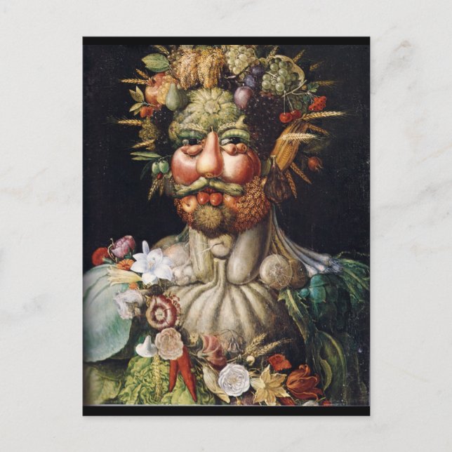 Giuseppe Arcimboldo Gemüsemann (Vertumnus) Postkarte (Vorderseite)