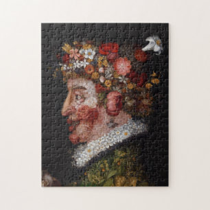 Giuseppe Arcimboldo Puzzle - Blumen auf Schwarz