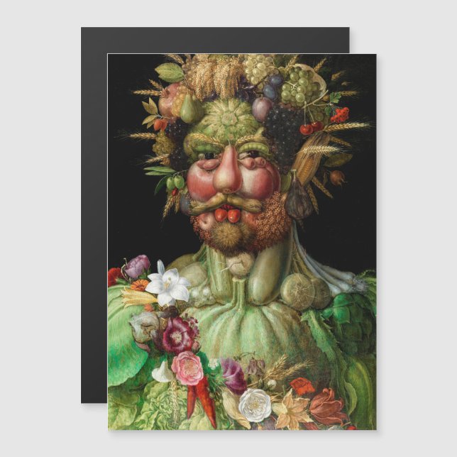 Giuseppe Arcimboldo - Vertumnus Carte magnétique (Devant / Derrière)
