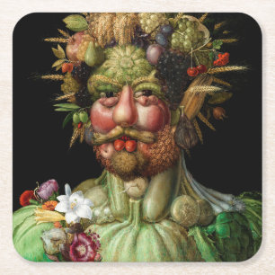 Giuseppe Arcimboldo - Vertumnus Rechteckiger Pappuntersetzer