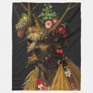 Giuseppe Arcimboldo - Vier Jahreszeiten in einem K Fleecedecke
