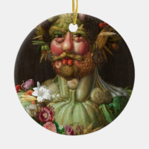 Giuseppe Arcimboldos Vertumnus (1590) Keramikornament
